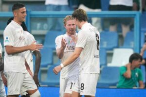 Il Napoli durante una partita