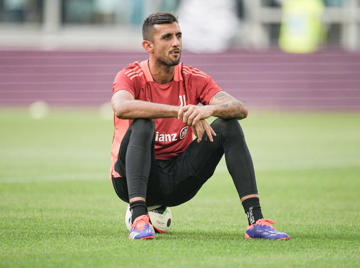 Perin durante un riscaldamento